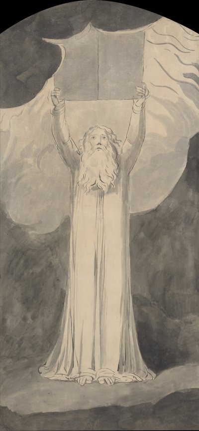 Mosè riceve la legge da William Blake